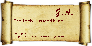 Gerlach Azucséna névjegykártya